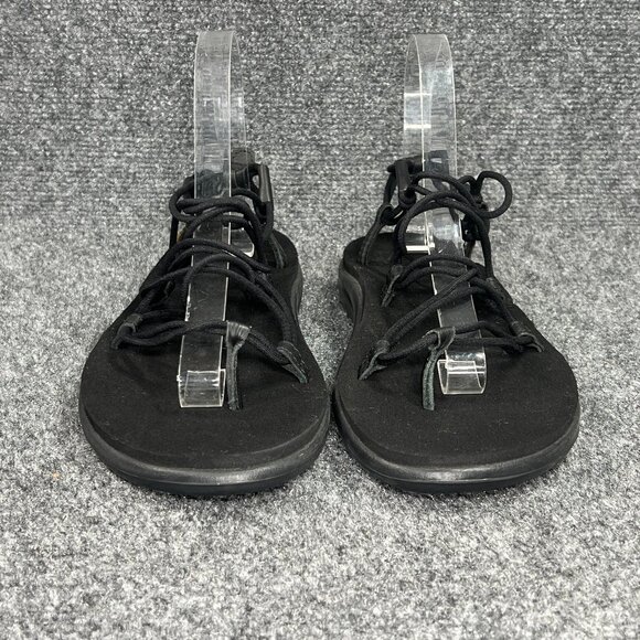 Teva Voya Infinity Sandals Womens Size 9 Black Athletic Recovery Beach Flip Flop - Picture 2 of 12
